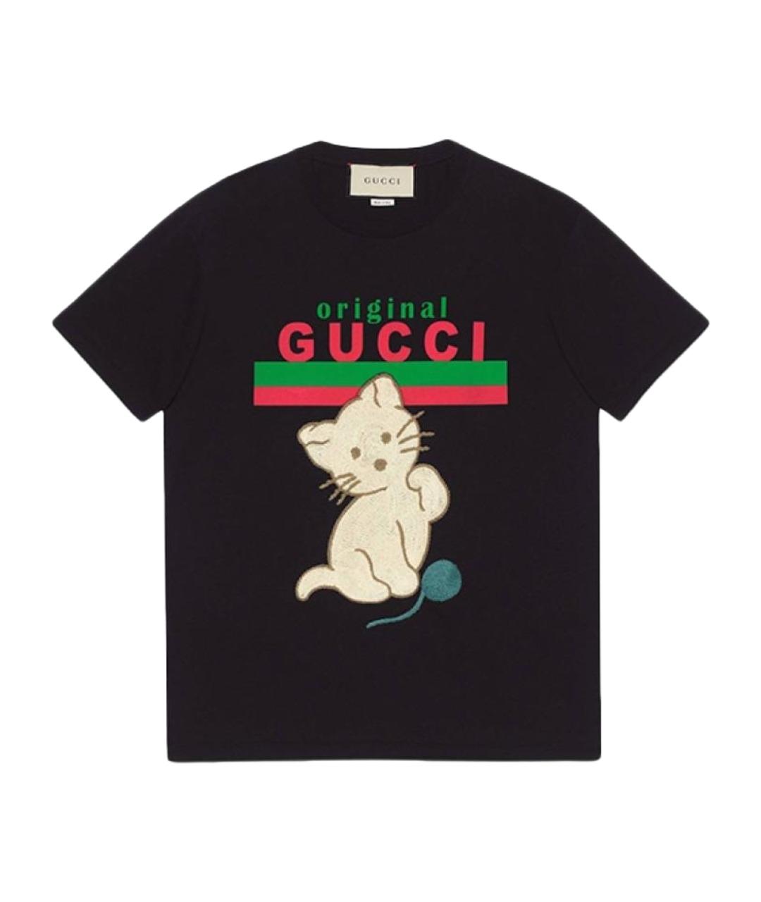 GUCCI Черная футболка, фото 1