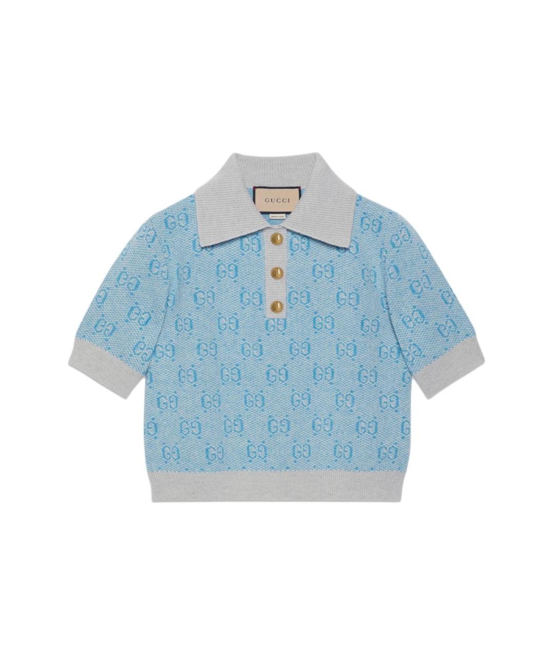 GUCCI Голубой джемпер / свитер, фото 4