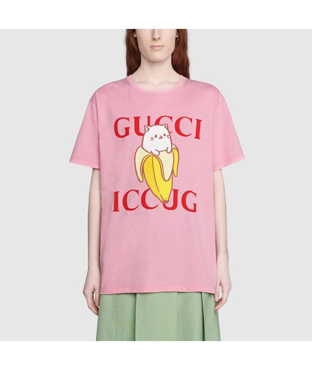 GUCCI Розовая футболка, фото 3