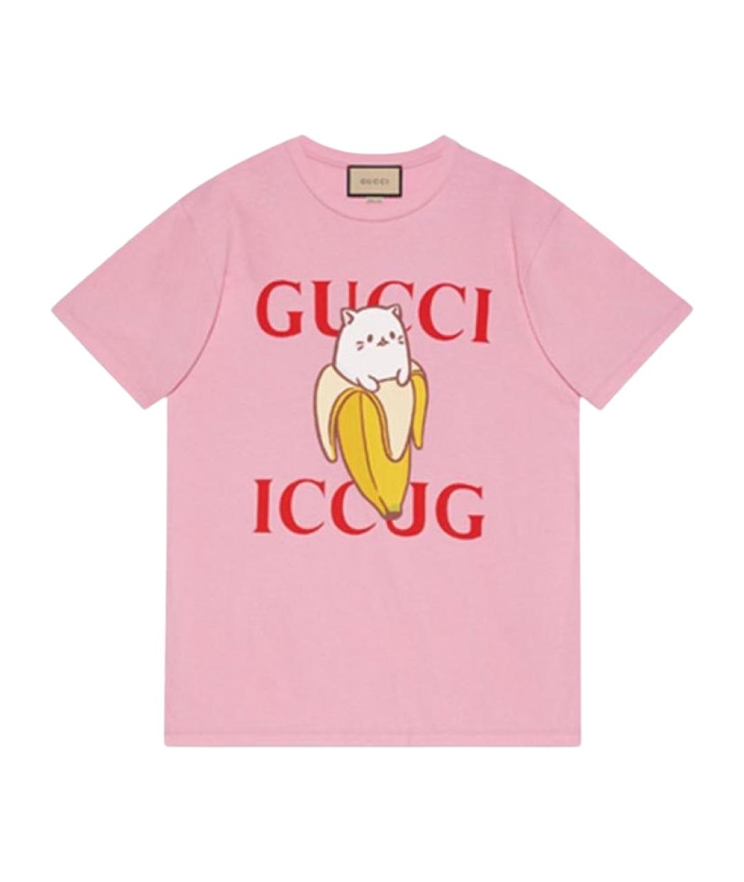 GUCCI Розовая футболка, фото 1