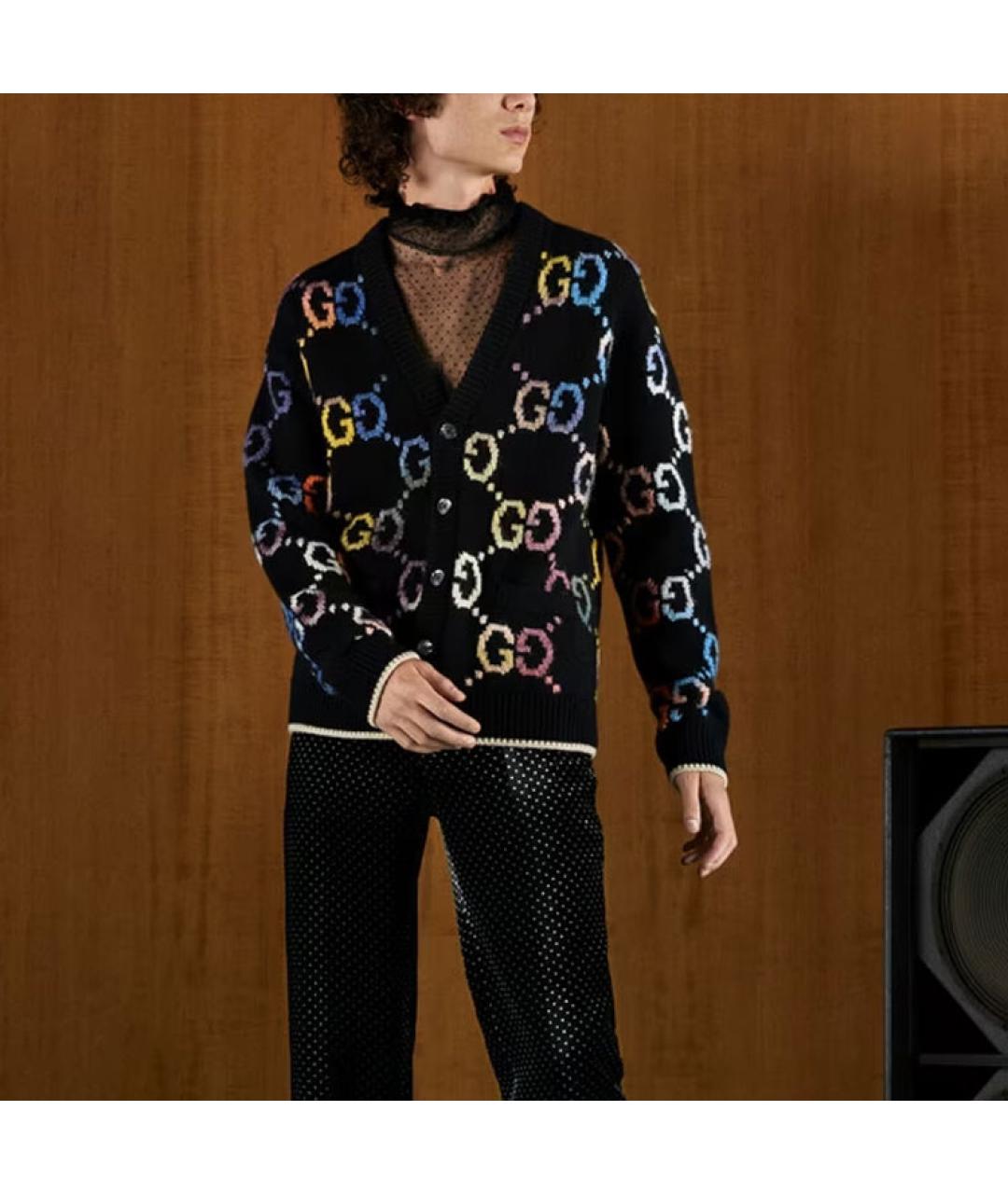 GUCCI Черный кардиган, фото 4