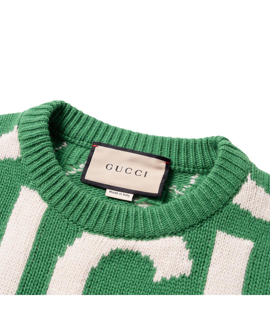 GUCCI Зеленый джемпер / свитер, фото 5