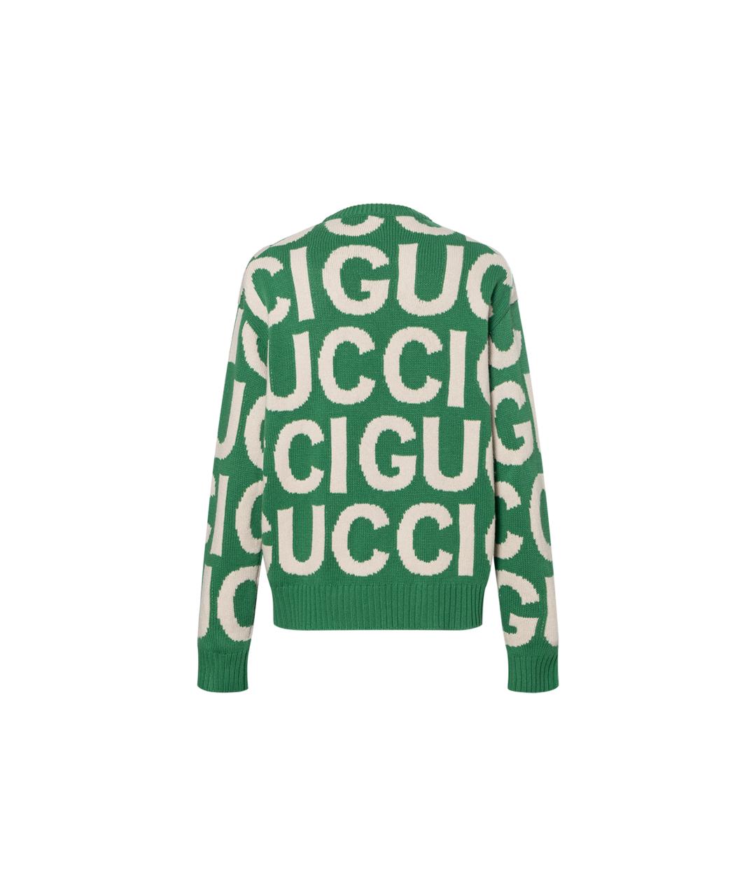 GUCCI Зеленый джемпер / свитер, фото 2
