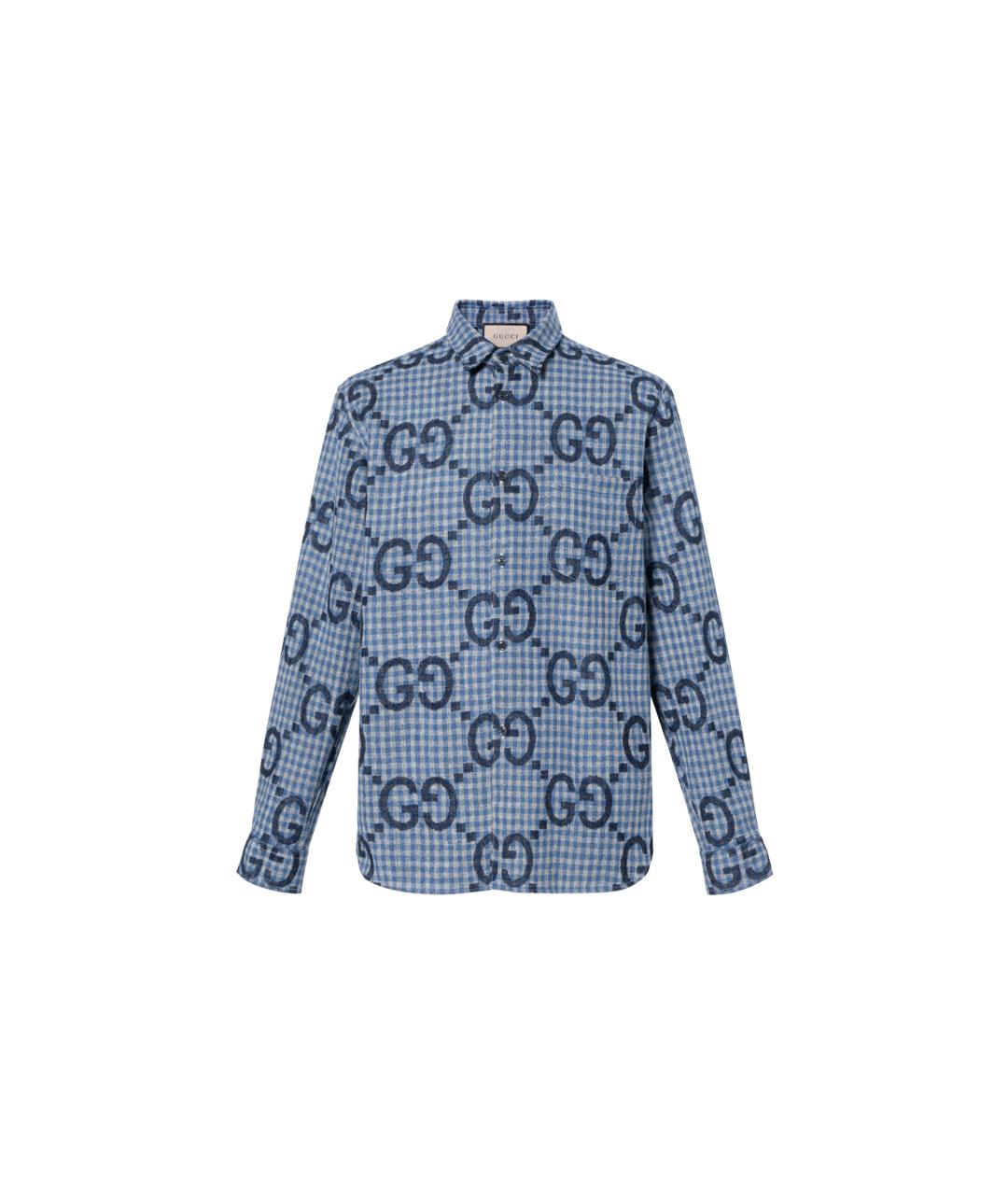 GUCCI Голубая кэжуал рубашка, фото 6