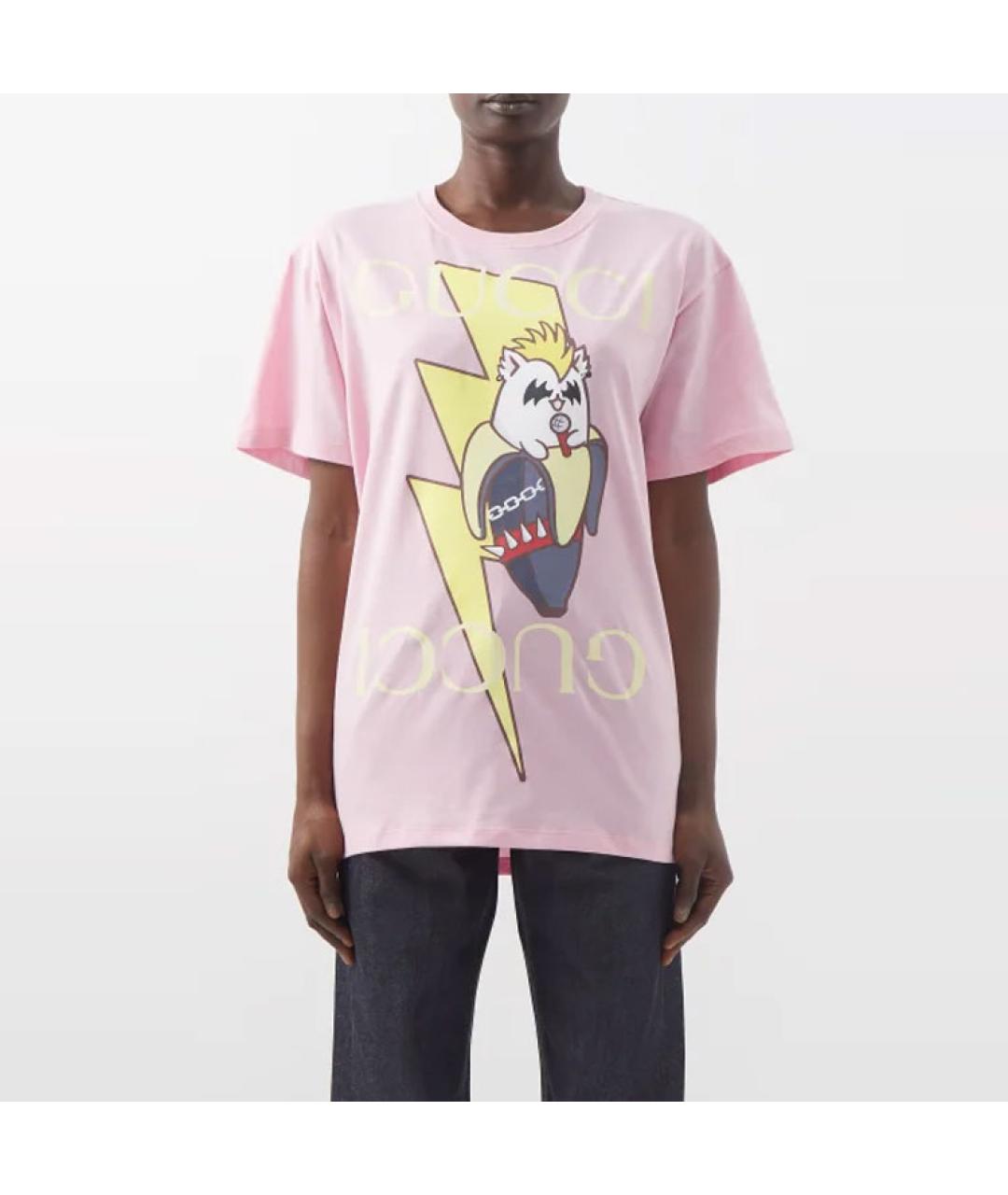 GUCCI Розовая футболка, фото 4
