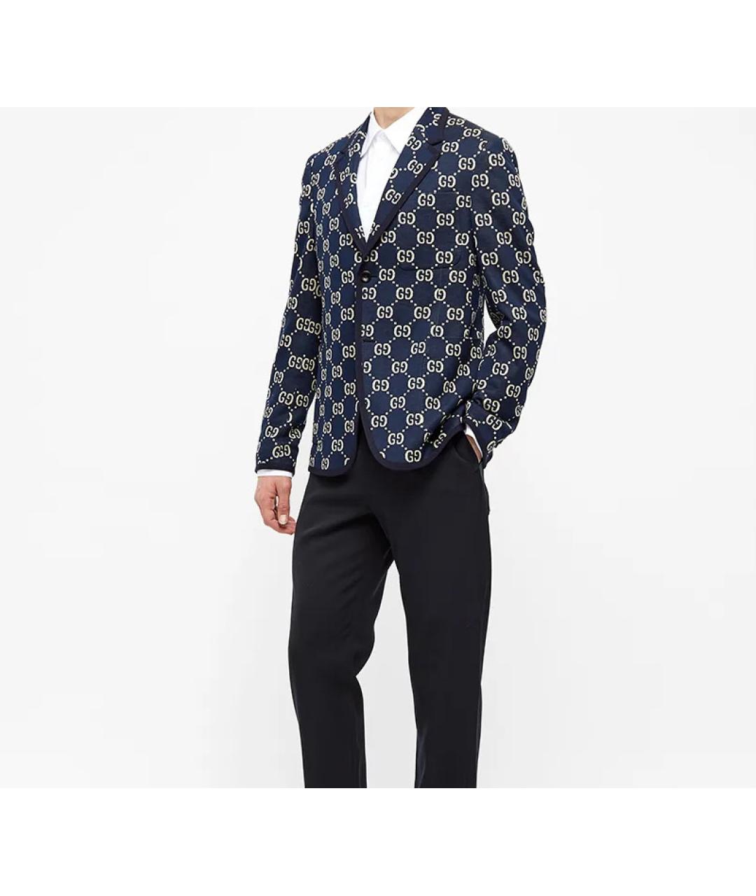 GUCCI Темно-синий пиджак, фото 3