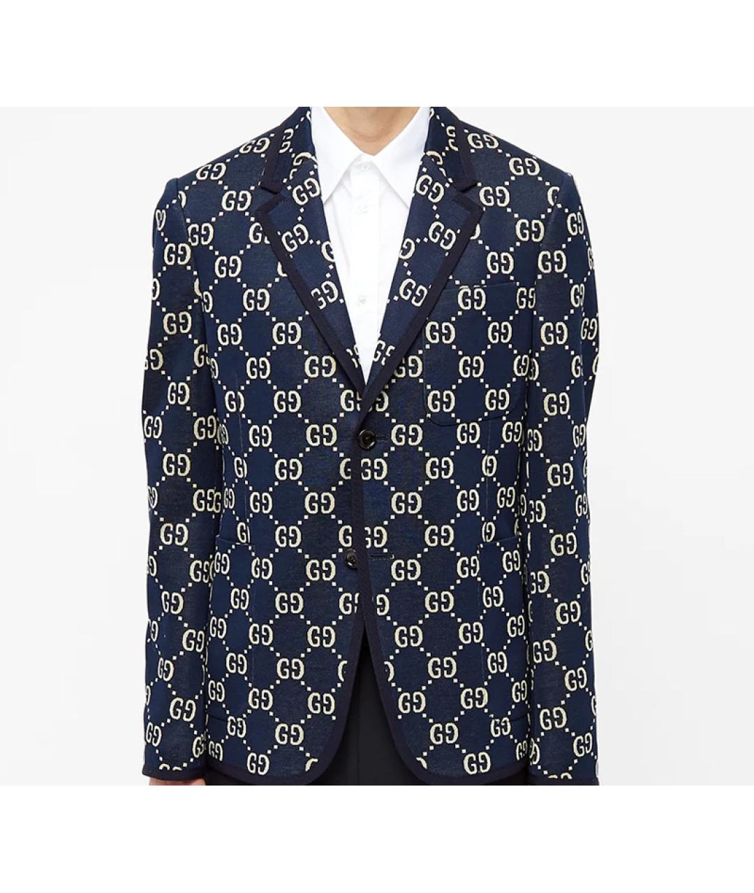 GUCCI Темно-синий пиджак, фото 2