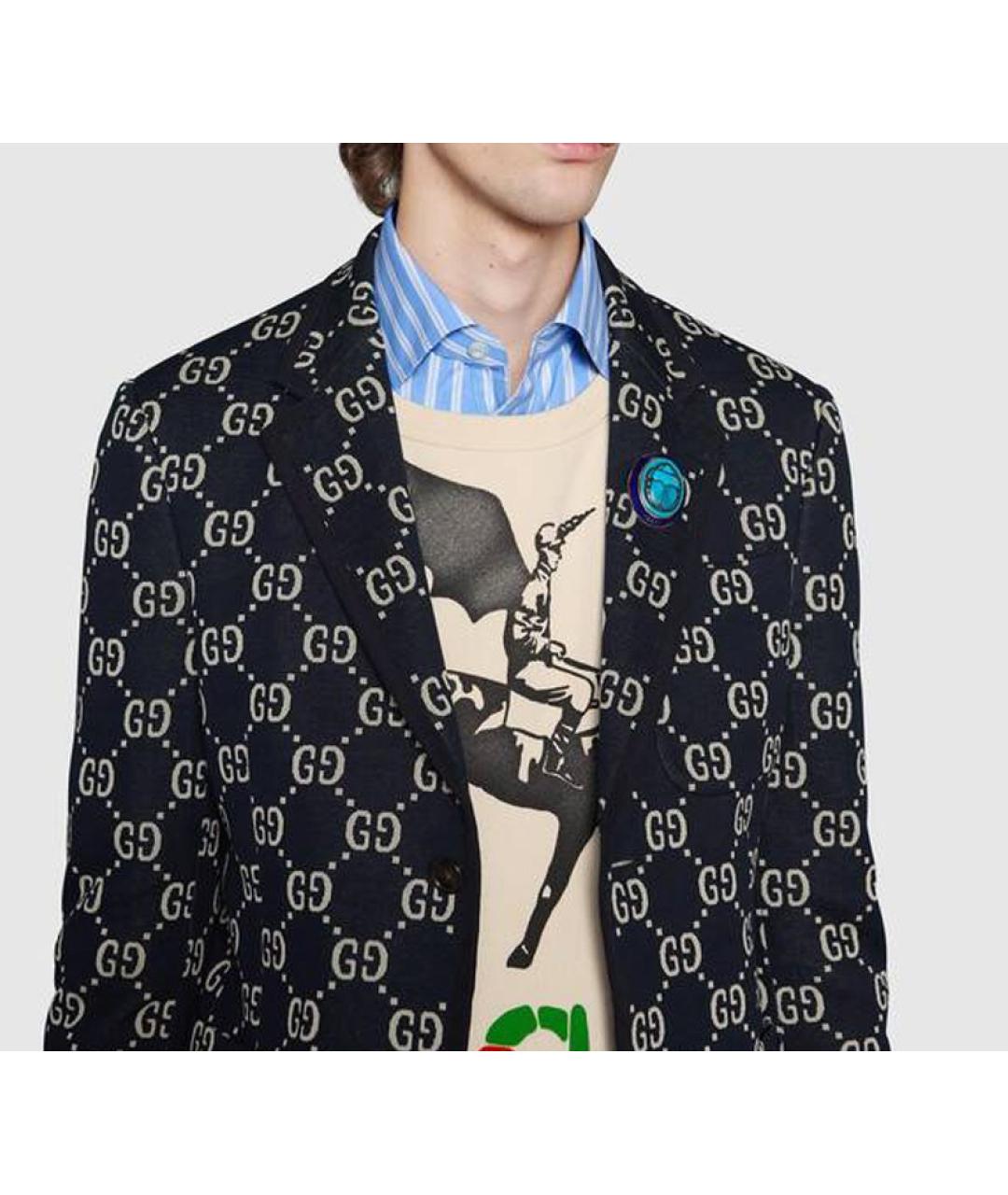 GUCCI Темно-синий пиджак, фото 5