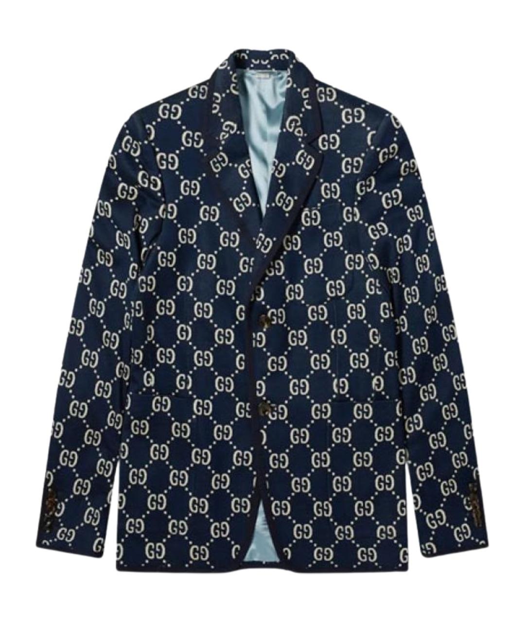 GUCCI Темно-синий пиджак, фото 1