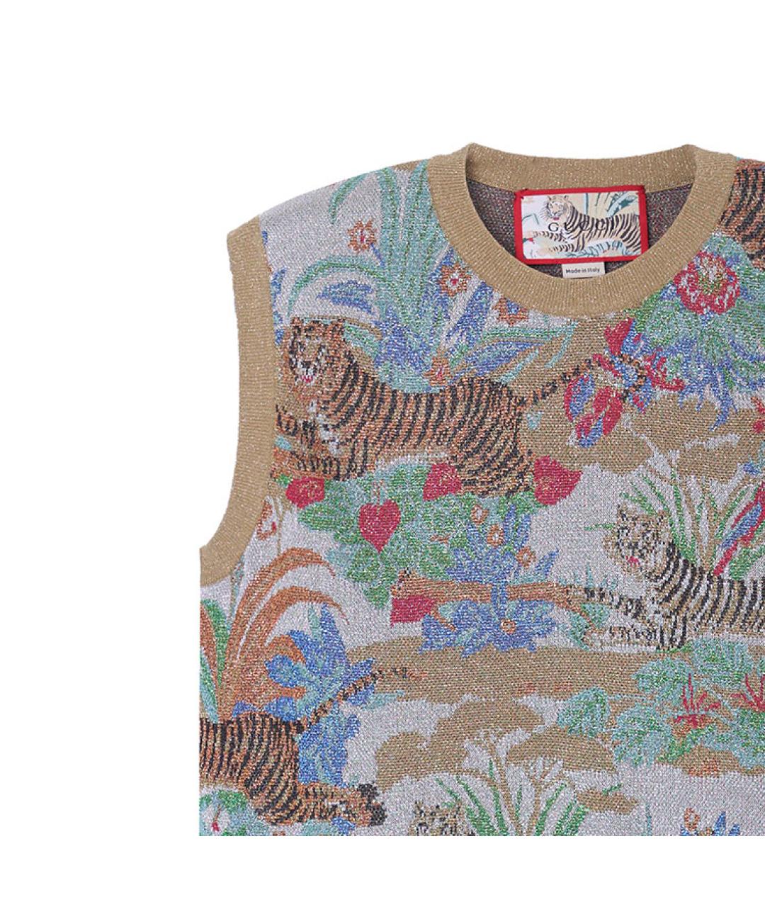 GUCCI Золотой жилет, фото 4