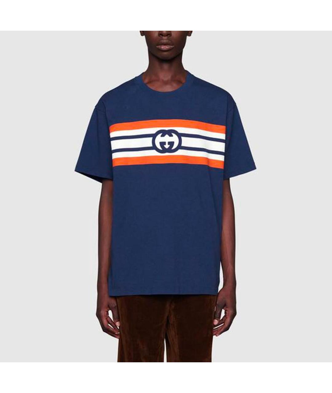 GUCCI Синяя футболка, фото 2