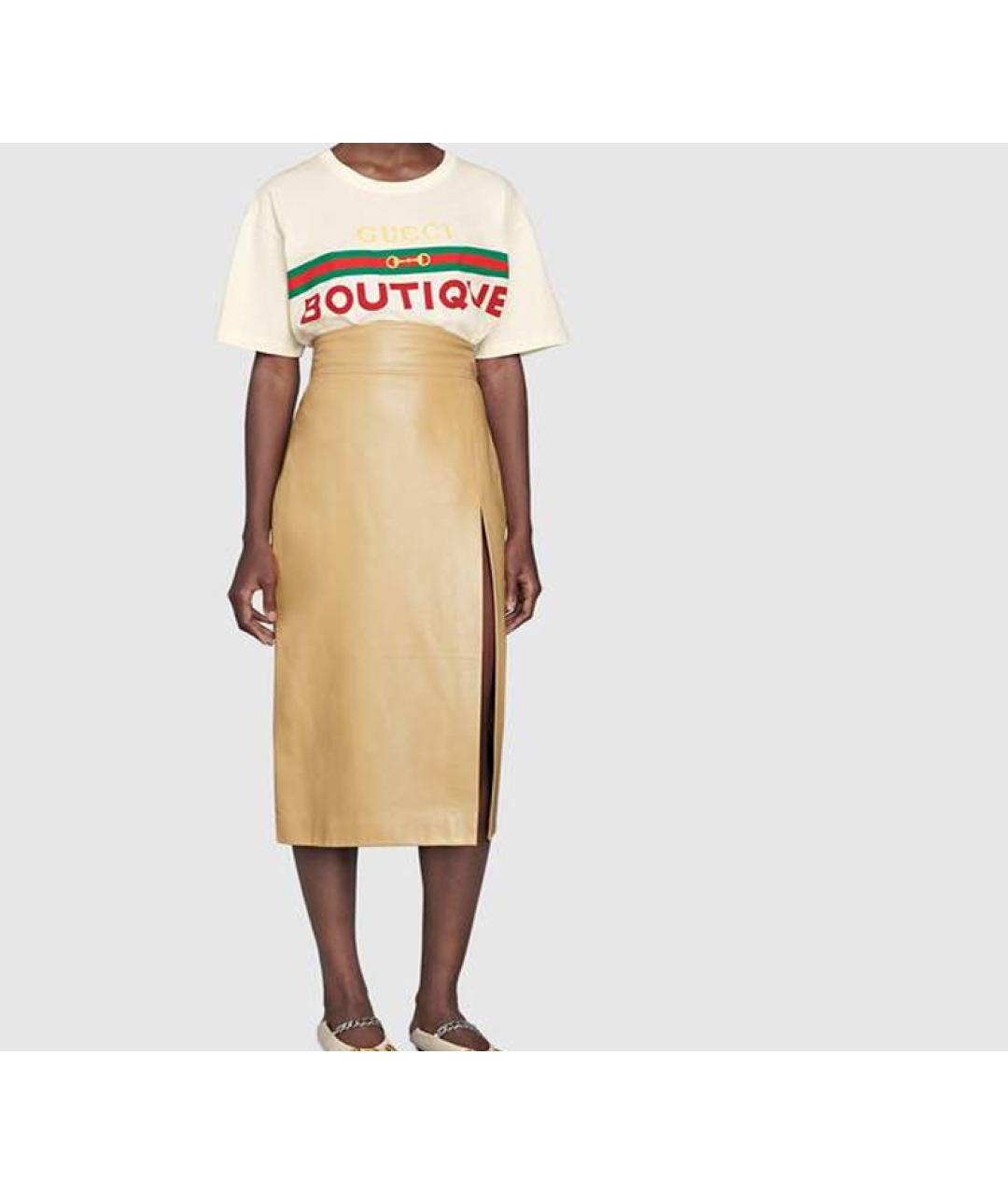 GUCCI Бежевая футболка, фото 5