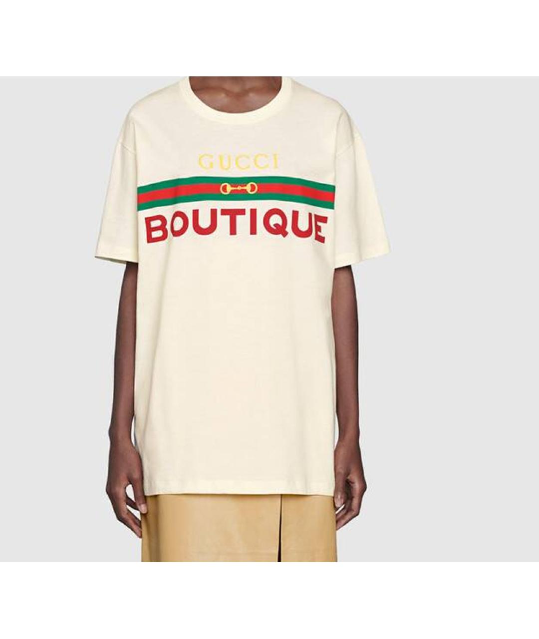 GUCCI Бежевая футболка, фото 3