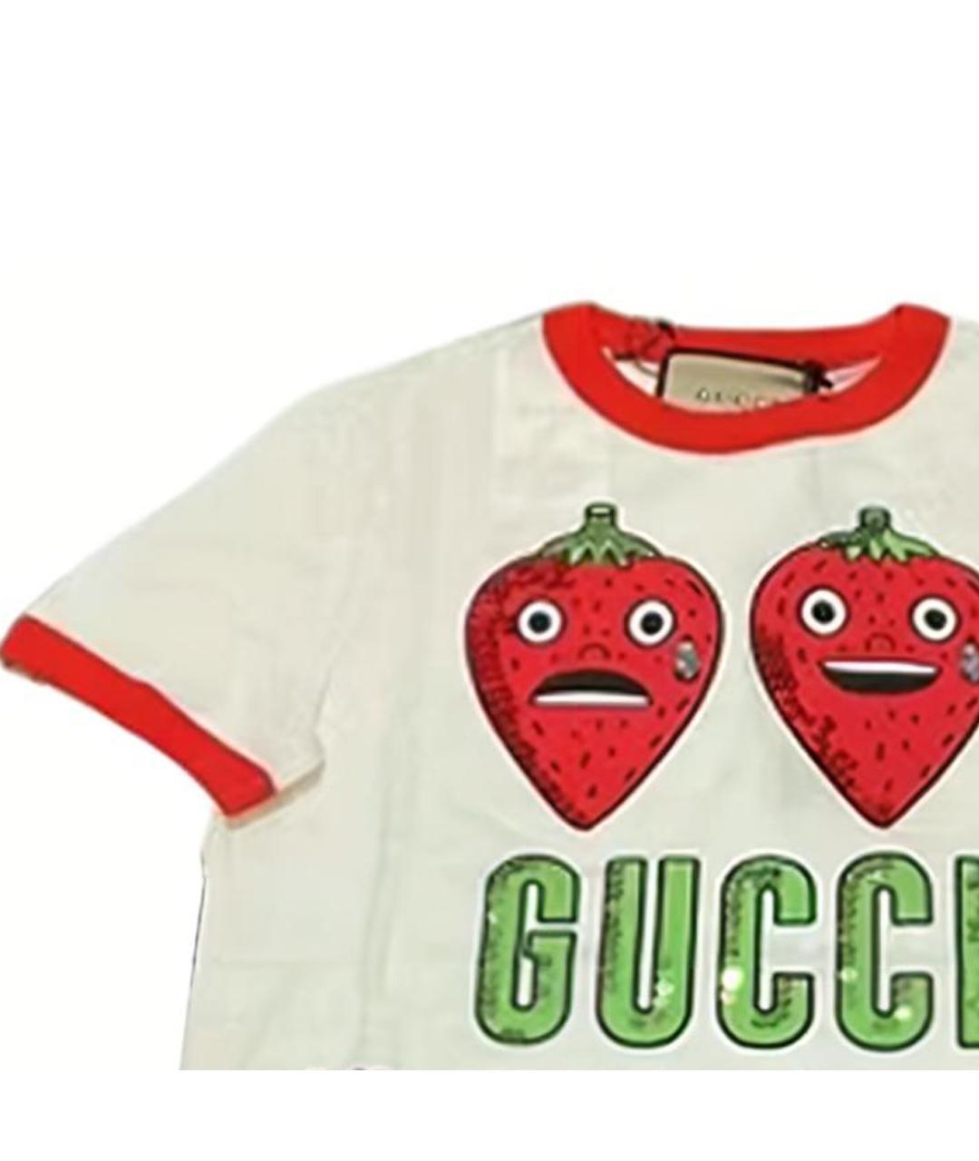 GUCCI Белая футболка, фото 3