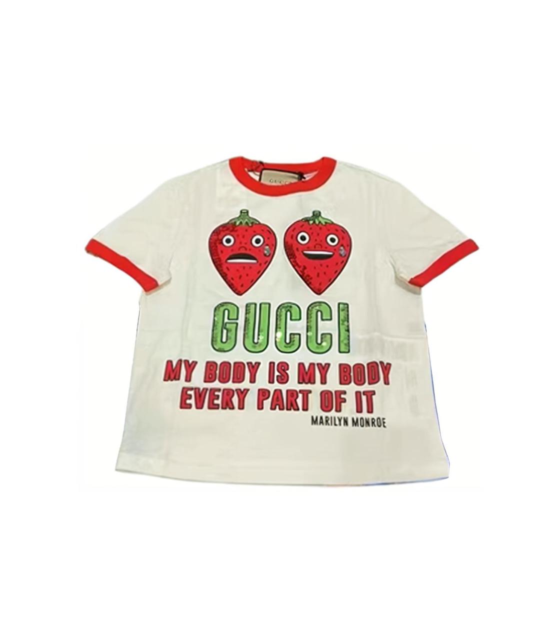 GUCCI Белая футболка, фото 6