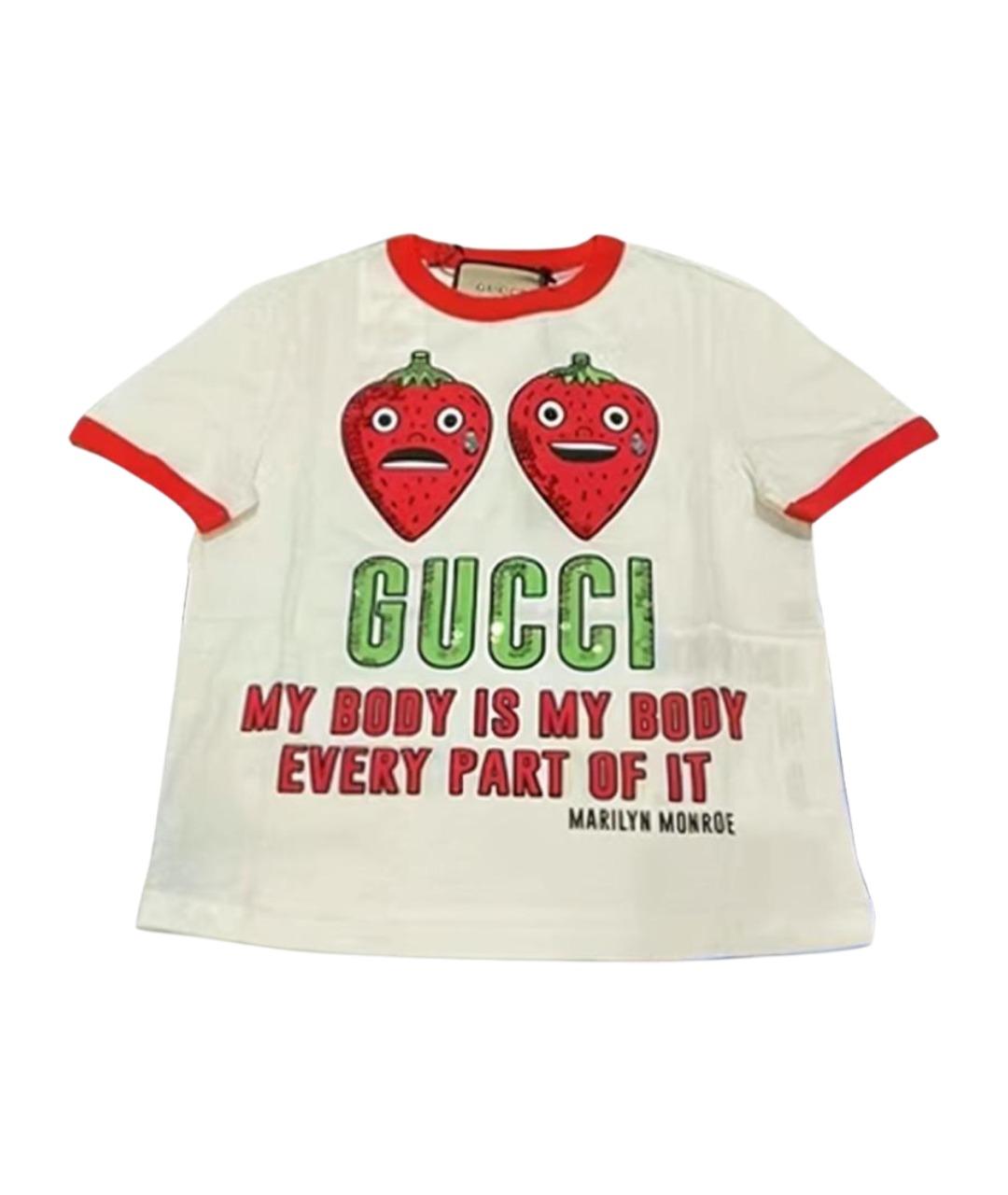 GUCCI Белая футболка, фото 1