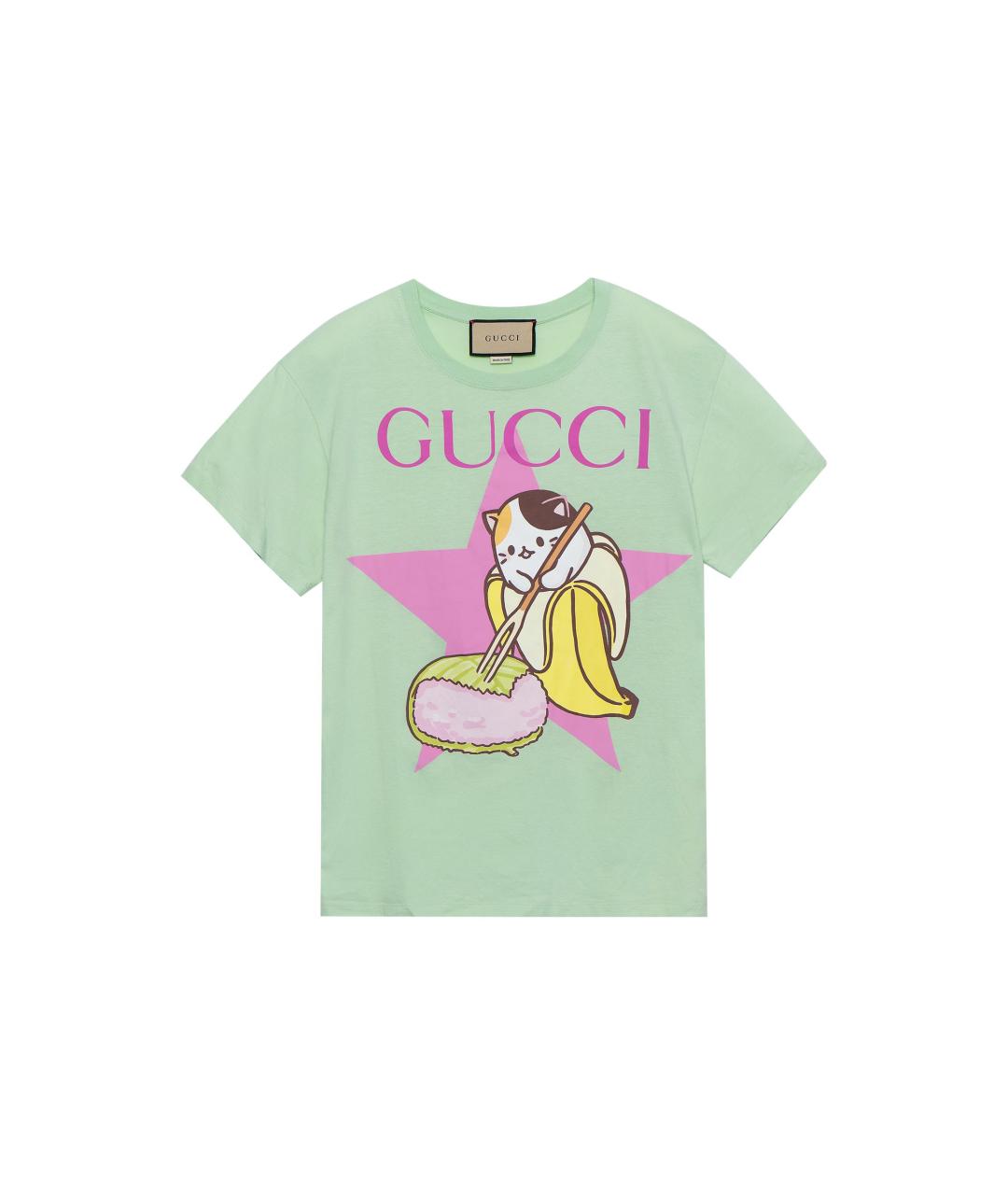 GUCCI Салатовая футболка, фото 6