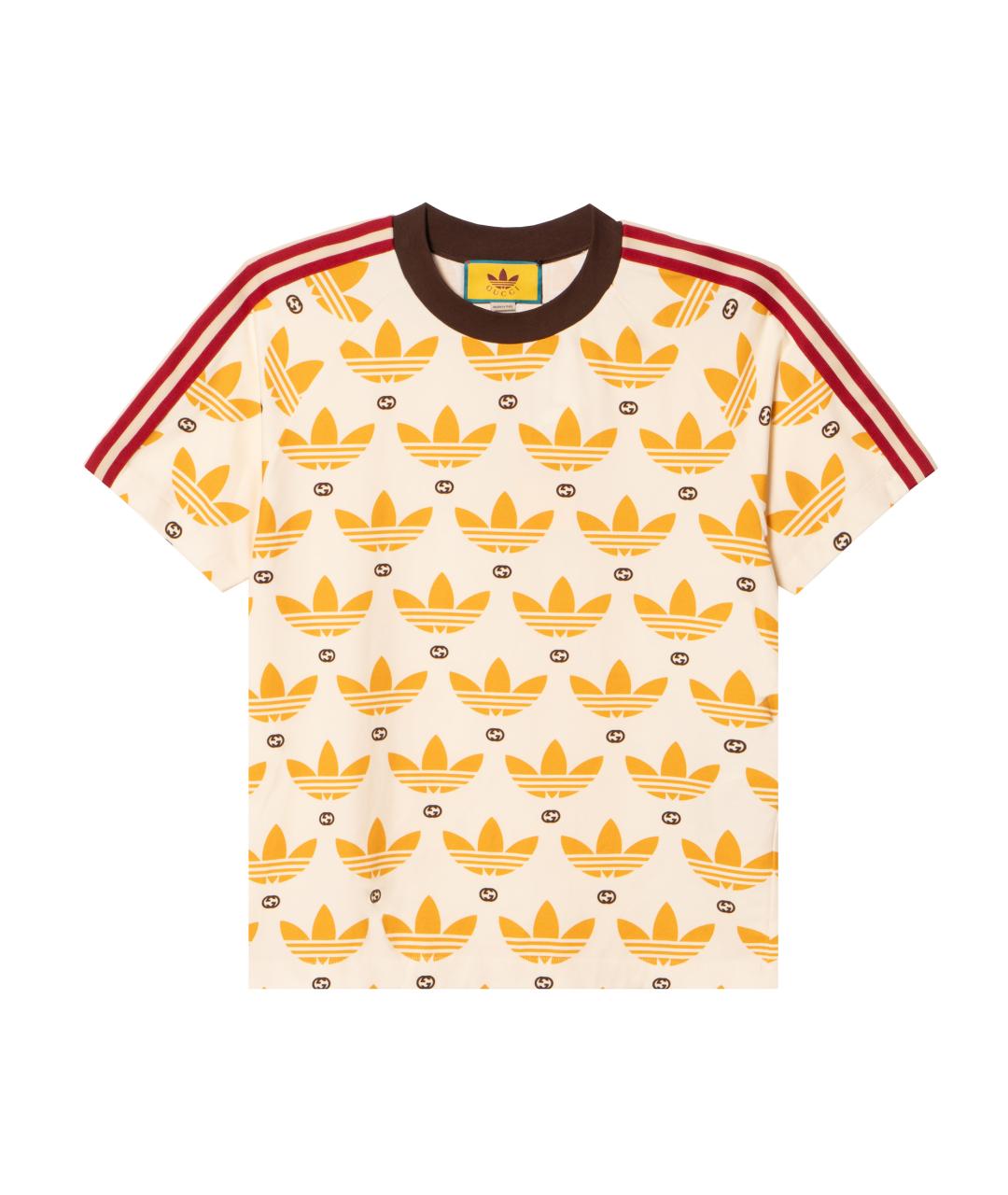 GUCCI Желтая хлопковая футболка, фото 1