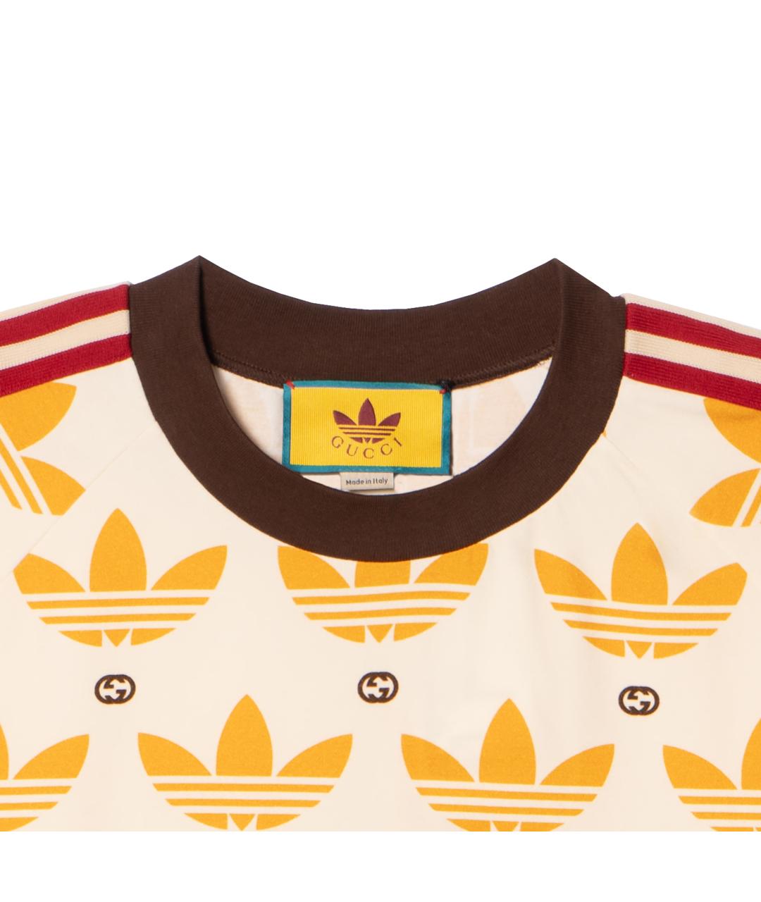 GUCCI Желтая хлопковая футболка, фото 4
