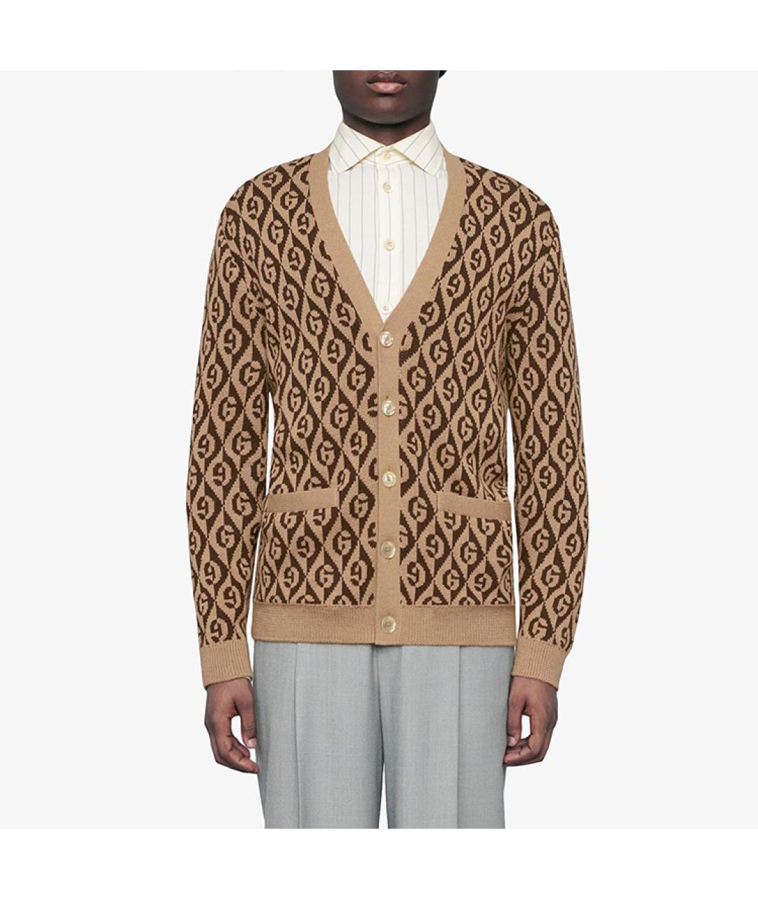 GUCCI Коричневый кардиган, фото 2
