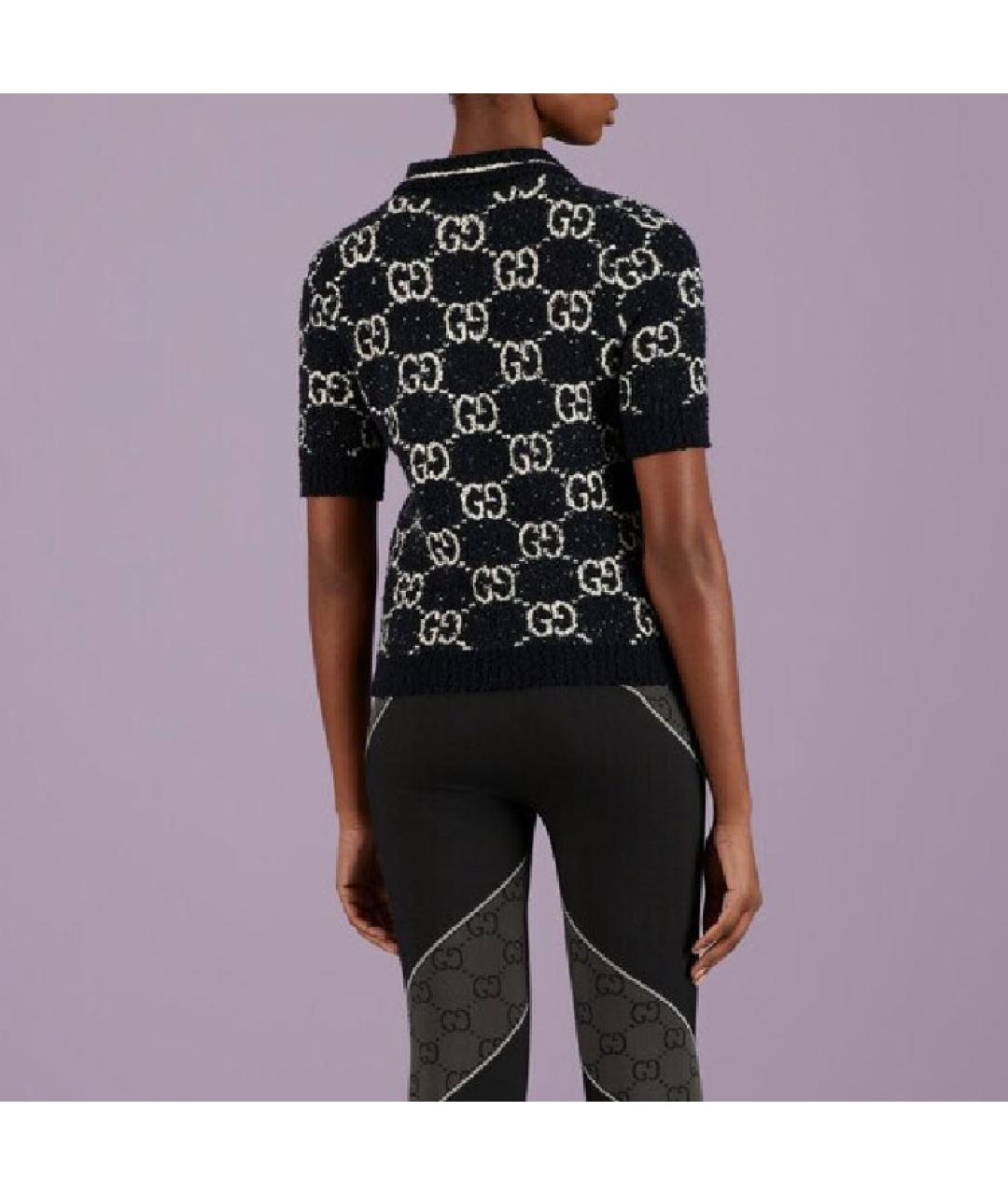 GUCCI Черная хлопковая футболка, фото 4