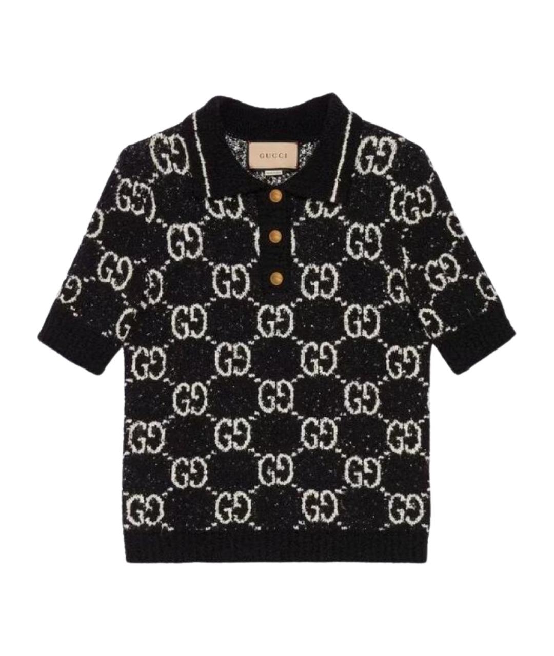 GUCCI Черная хлопковая футболка, фото 1