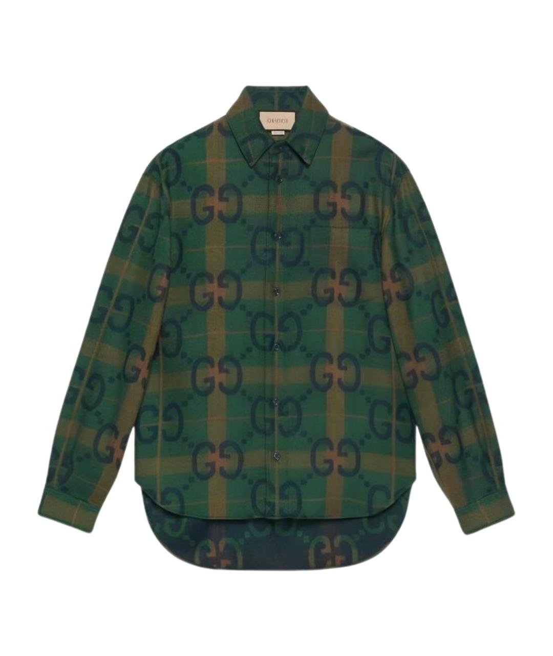 GUCCI Зеленая кэжуал рубашка, фото 1