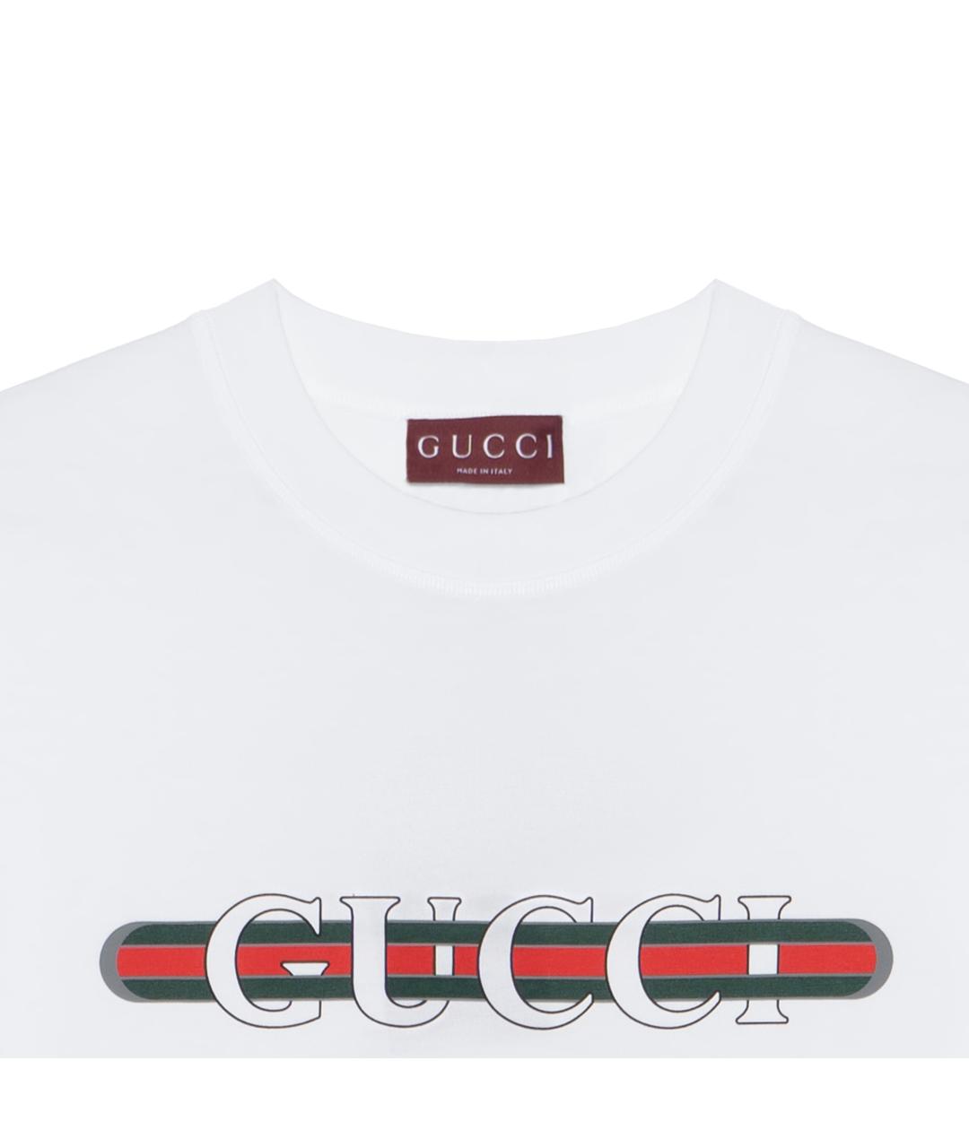 GUCCI Белая футболка, фото 4