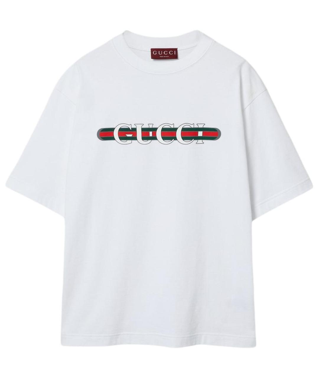 GUCCI Белая футболка, фото 1