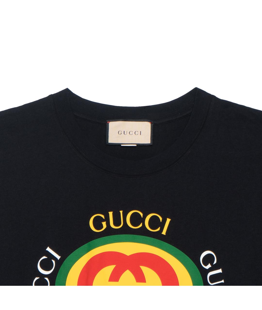 GUCCI Черная футболка, фото 5