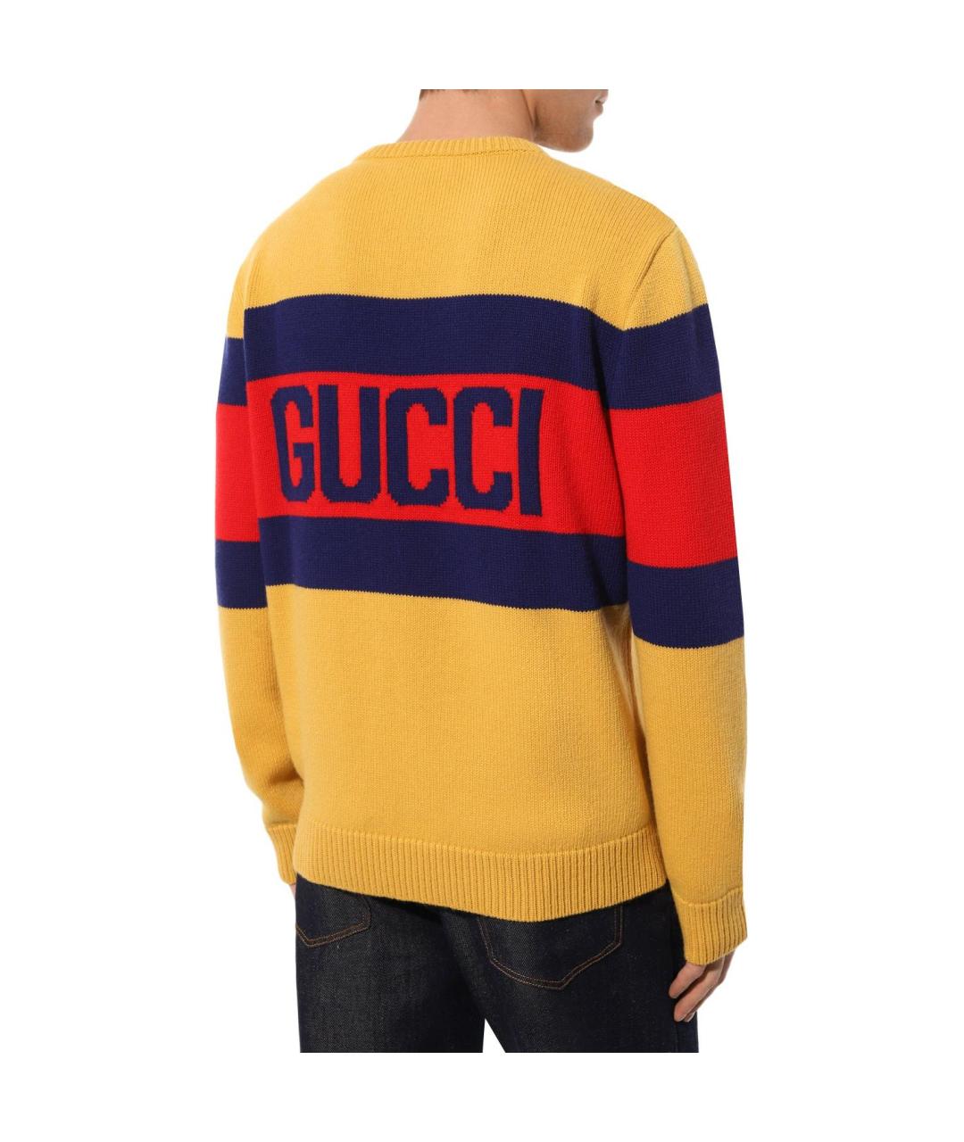 GUCCI Желтый джемпер / свитер, фото 4