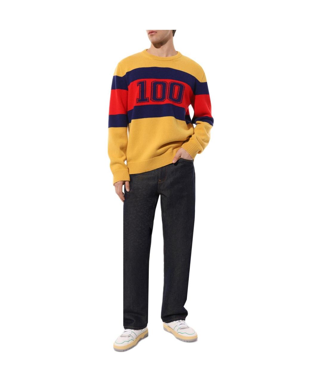 GUCCI Желтый джемпер / свитер, фото 3