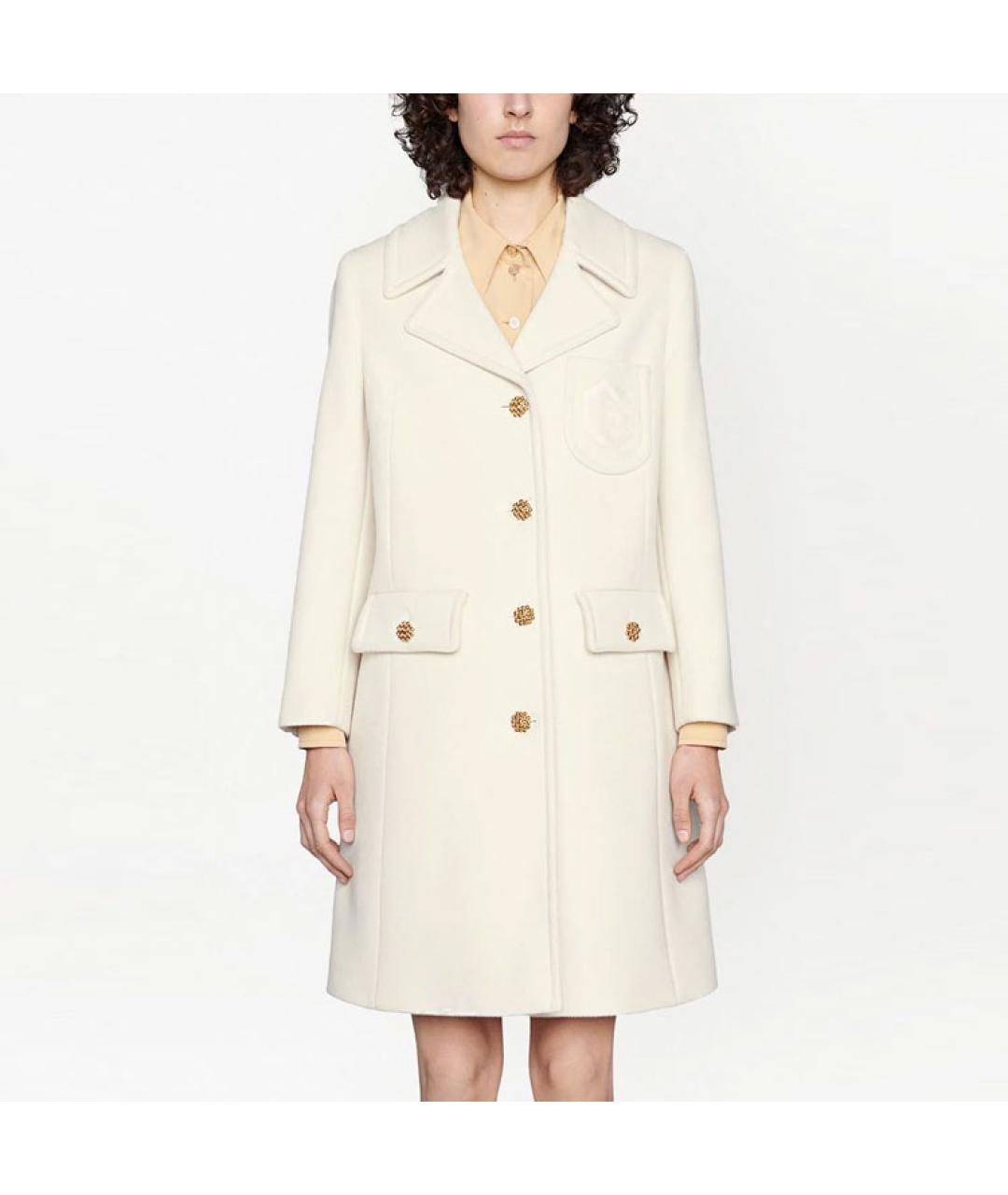 GUCCI Белое пальто, фото 3