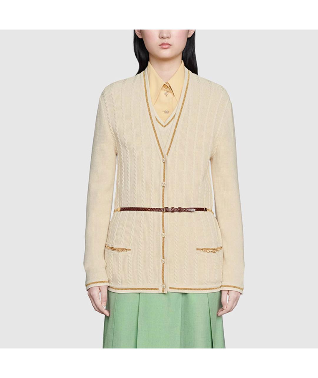 GUCCI Бежевый кардиган, фото 4