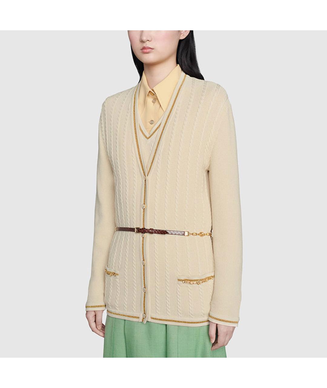 GUCCI Бежевый кардиган, фото 3