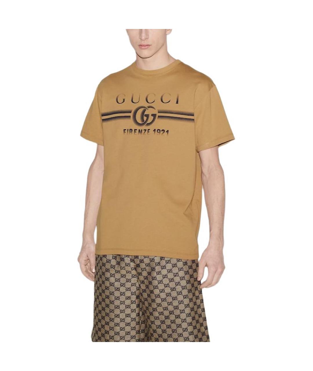 GUCCI Коричневая футболка, фото 3