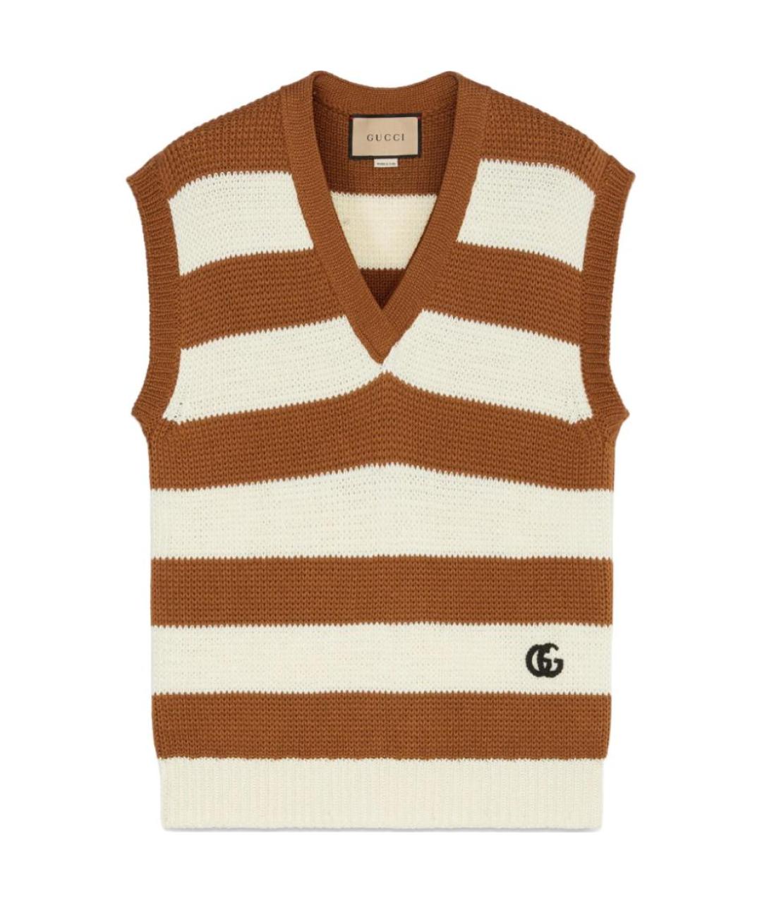 GUCCI Коричневая жилетка, фото 1