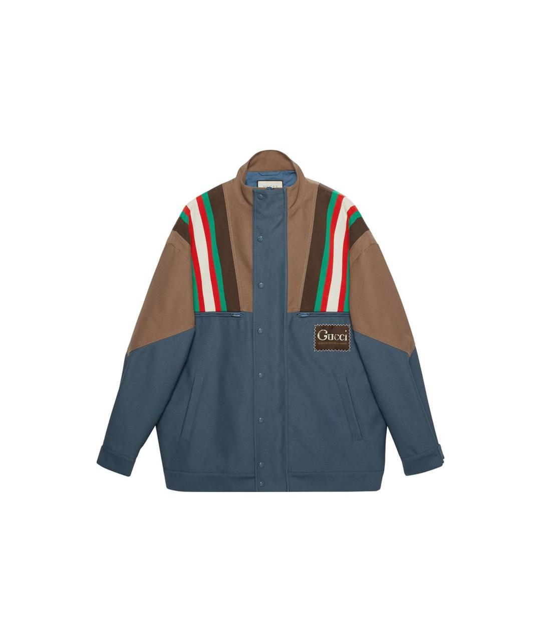 GUCCI Синяя полиэстеровая куртка, фото 6