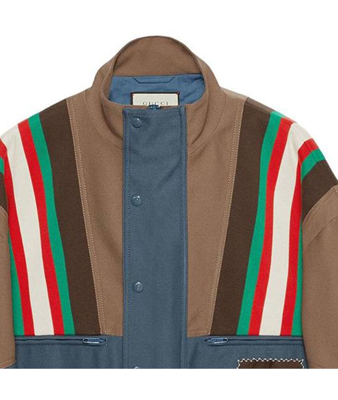 GUCCI Синяя полиэстеровая куртка, фото 5