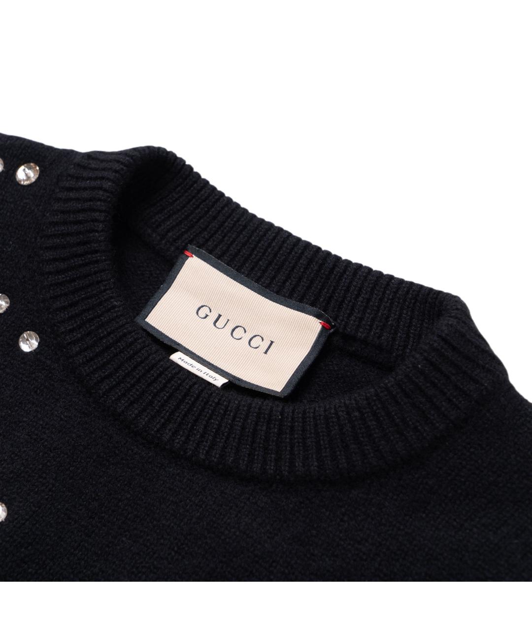 GUCCI Черный кашемировый джемпер / свитер, фото 3
