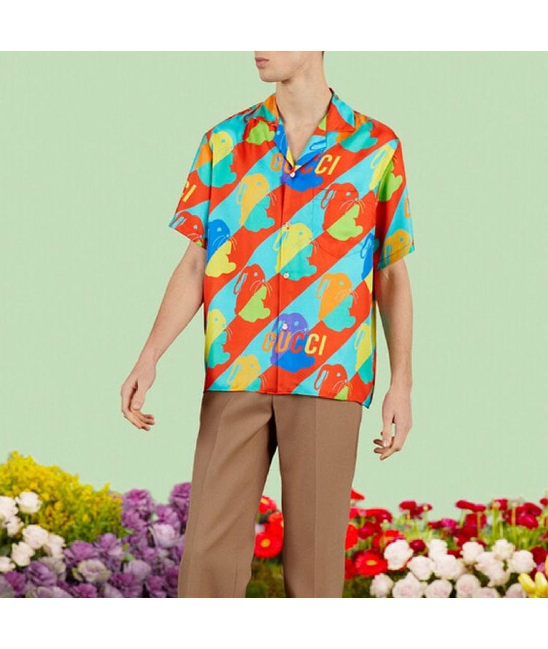 GUCCI Мульти классическая рубашка, фото 5