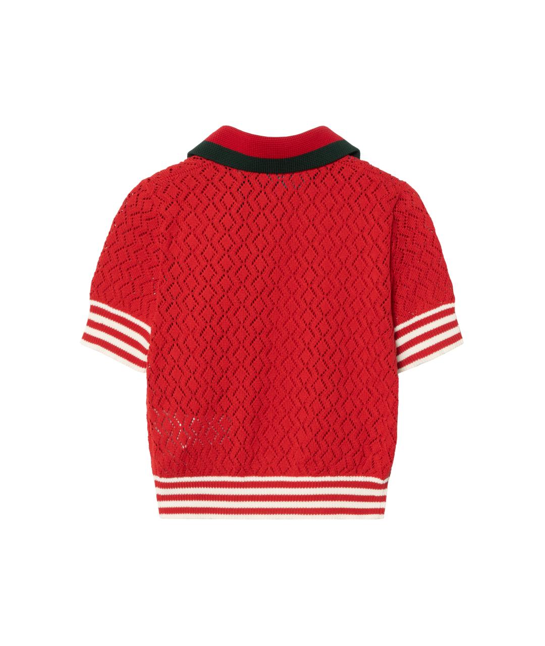 GUCCI Красная хлопковая футболка, фото 2