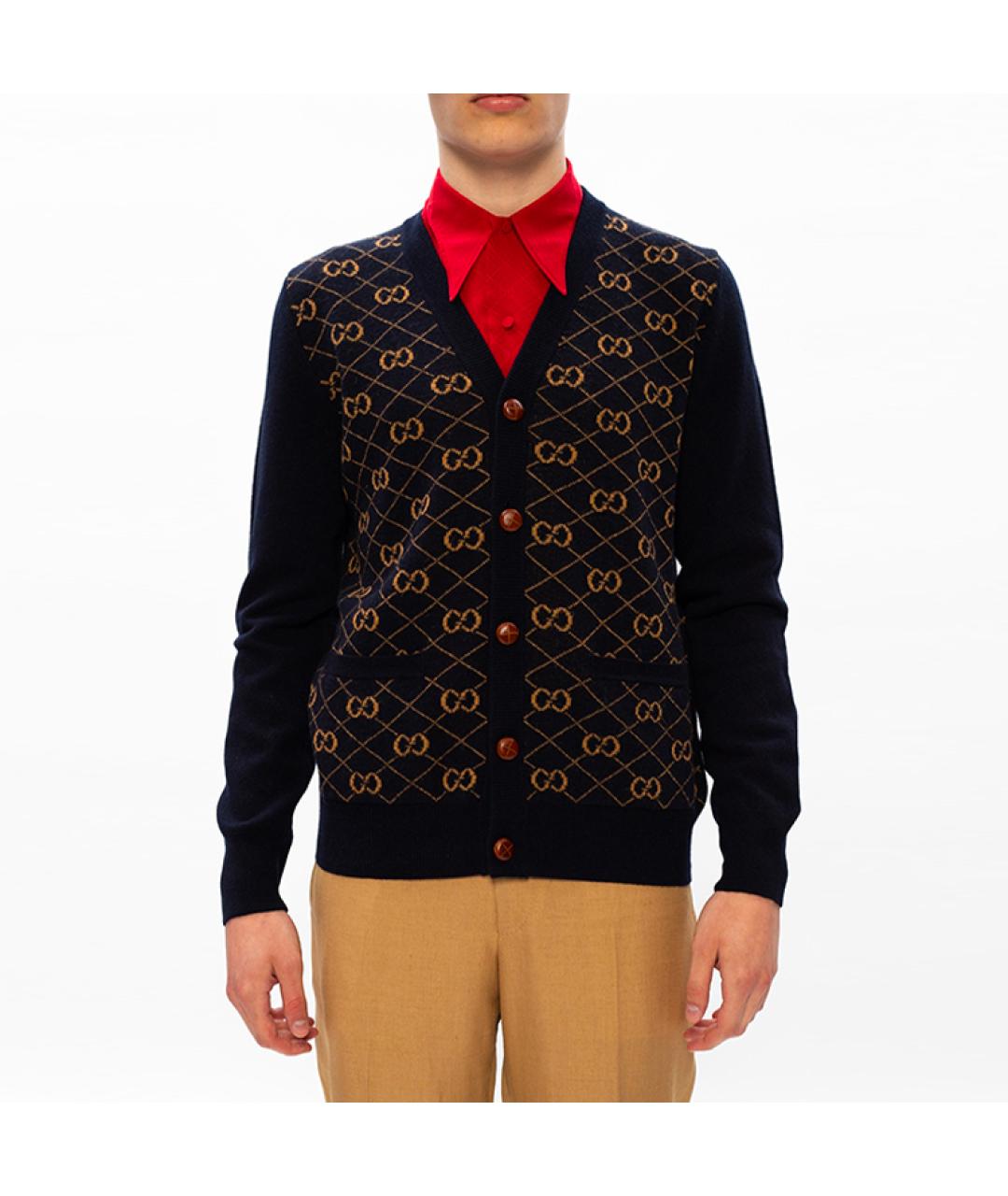 GUCCI Темно-синий кардиган, фото 3