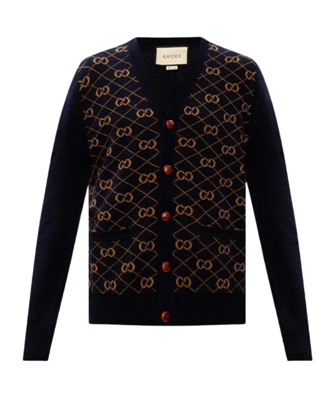 GUCCI Темно-синий кардиган, фото 1