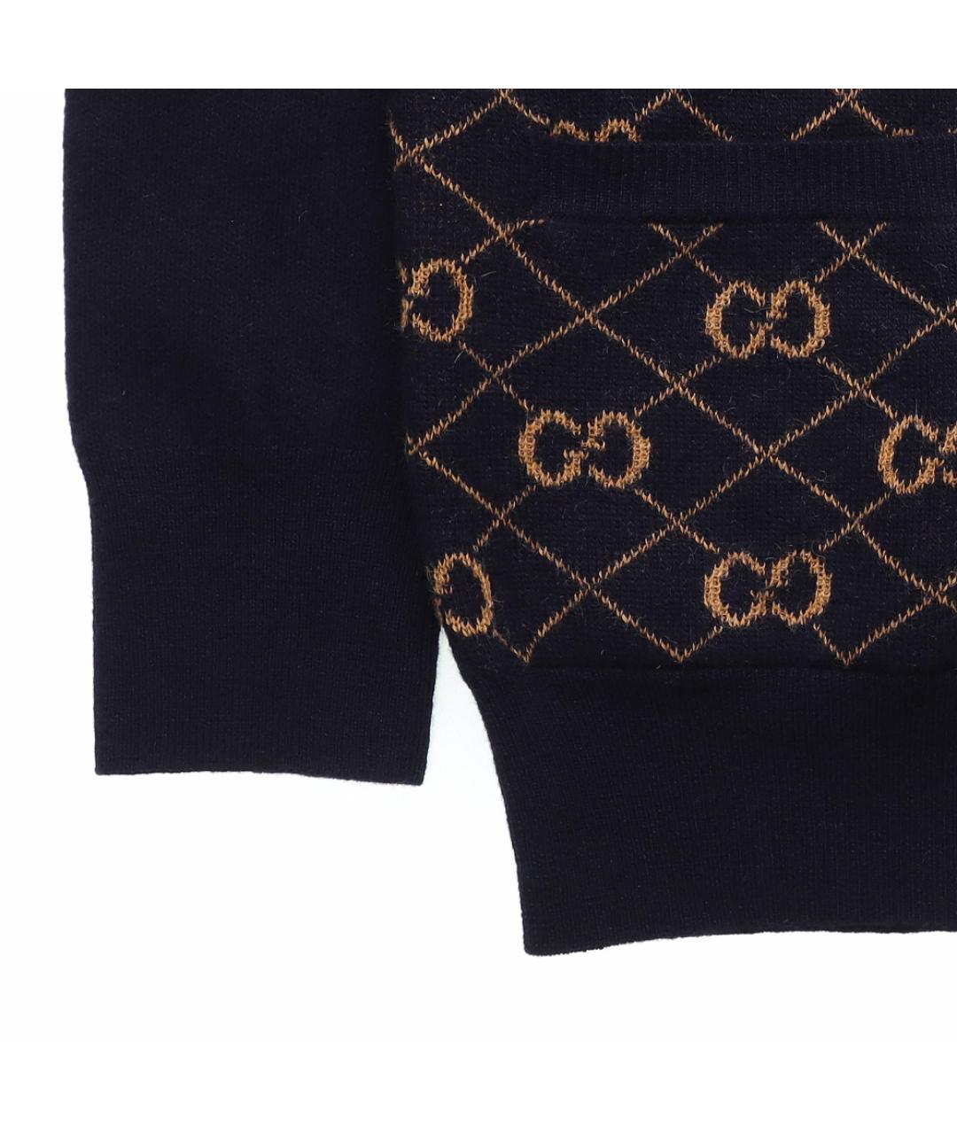 GUCCI Темно-синий кардиган, фото 5