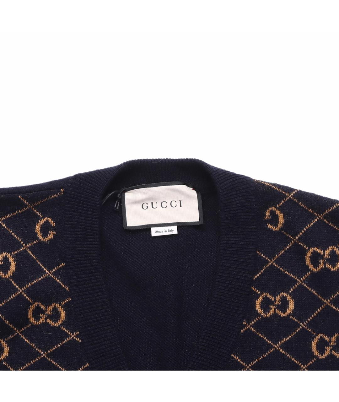 GUCCI Темно-синий кардиган, фото 4