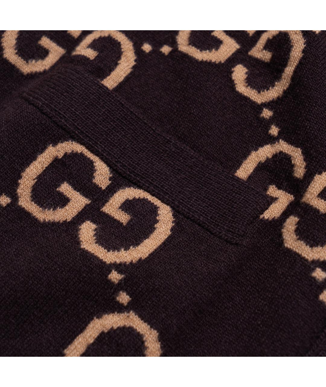 GUCCI Коричневый шерстяной кардиган, фото 3