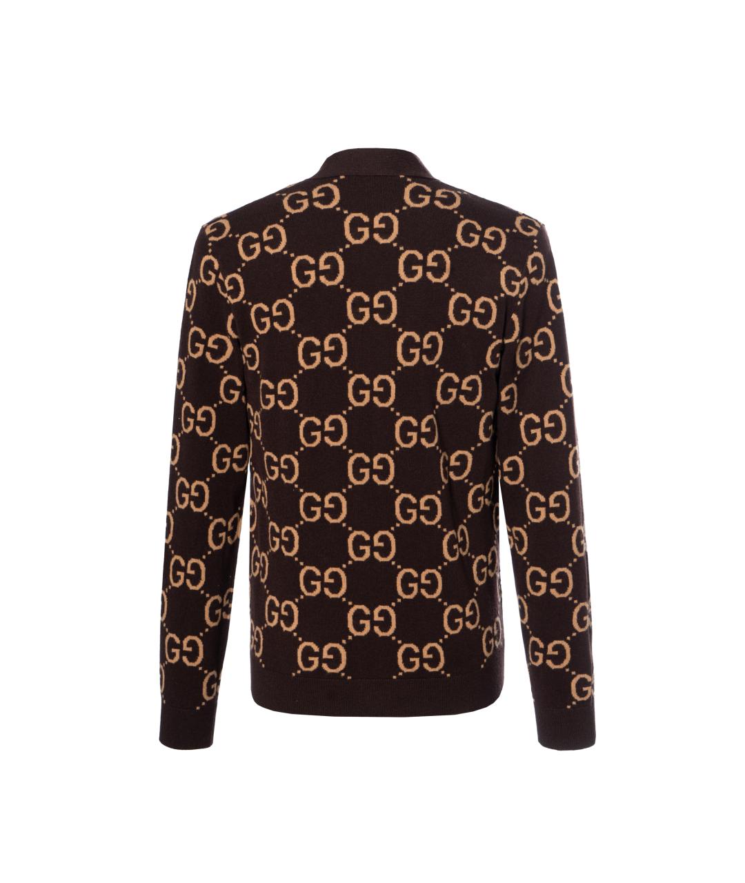 GUCCI Коричневый шерстяной кардиган, фото 2