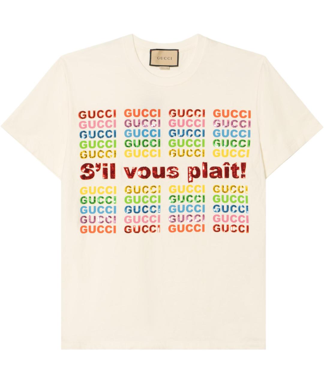 GUCCI Бежевая футболка, фото 1