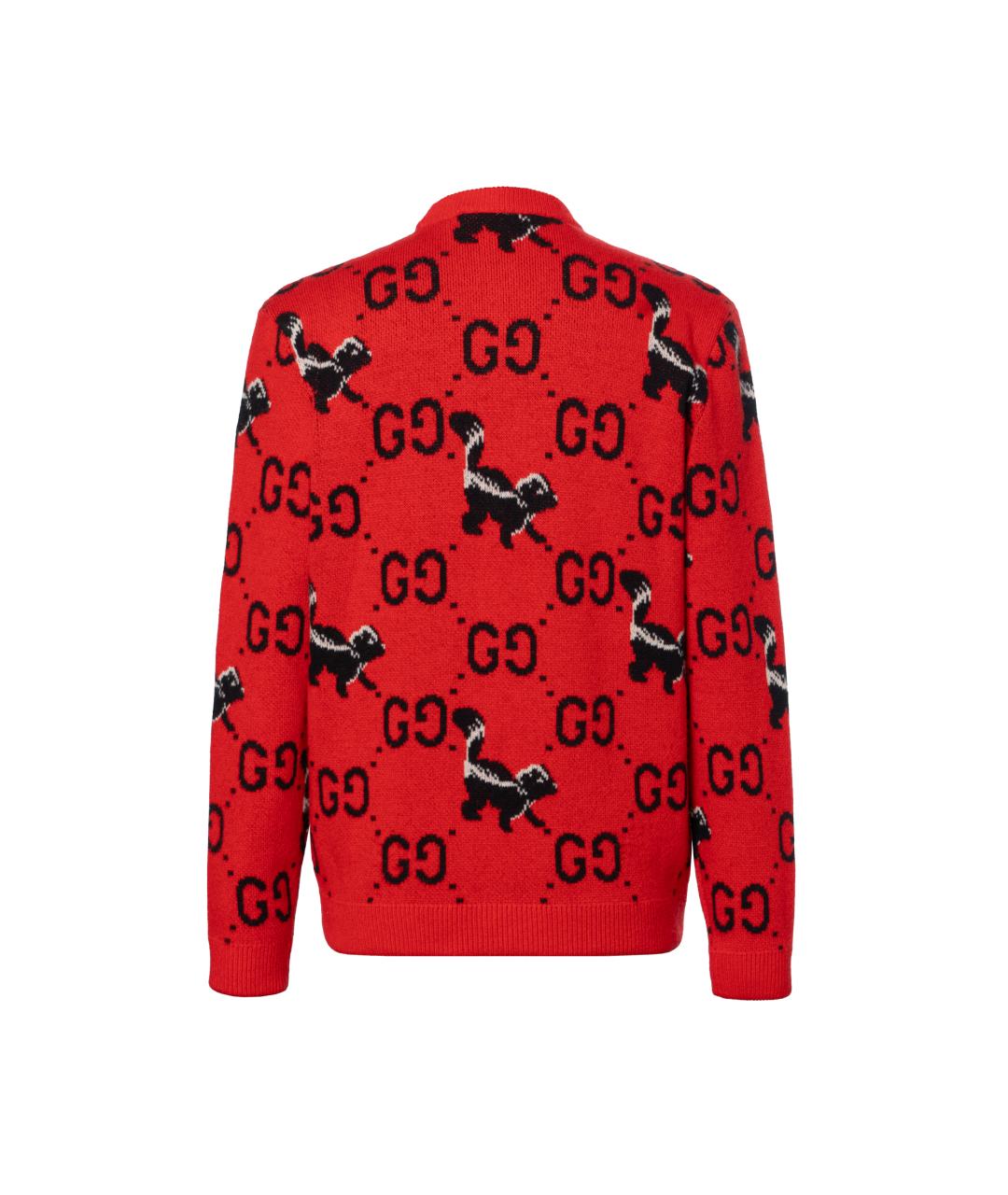 GUCCI Красный шерстяной джемпер / свитер, фото 2
